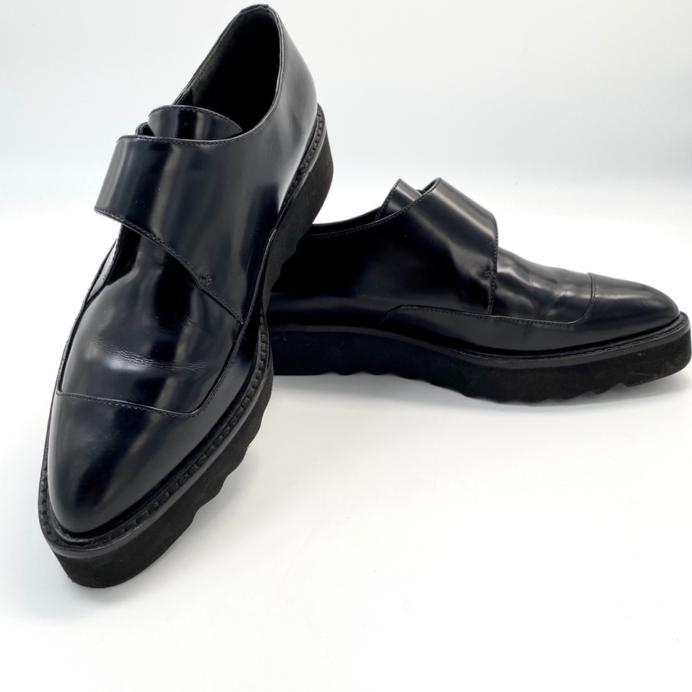 Vince Arden black leather platform shoes
